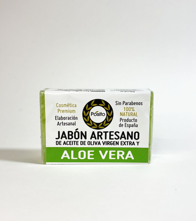 Jabón de aceite de oliva virgen extra y aloe vera